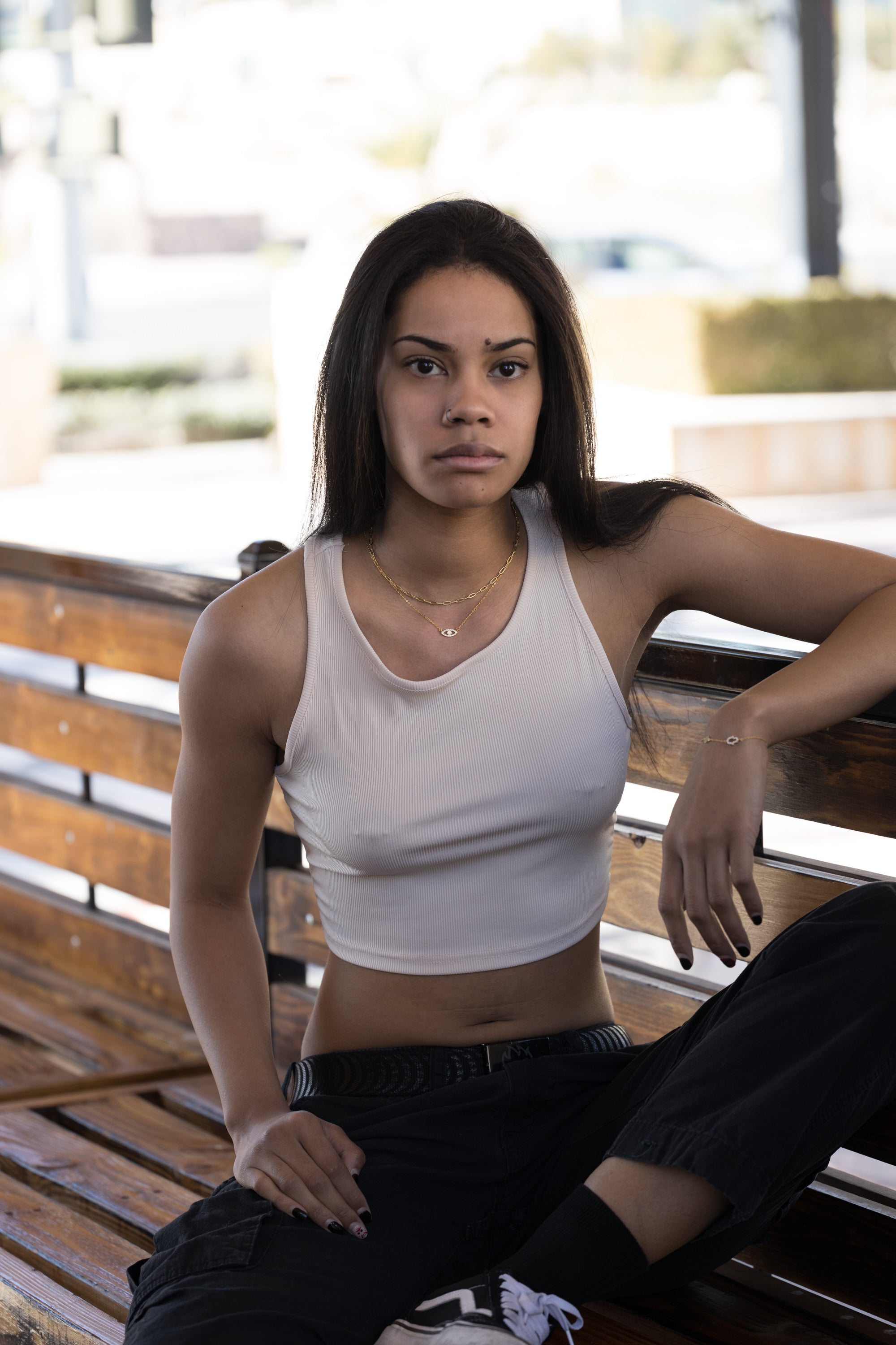 Maria Paperclip Necklace in Yellow Gold