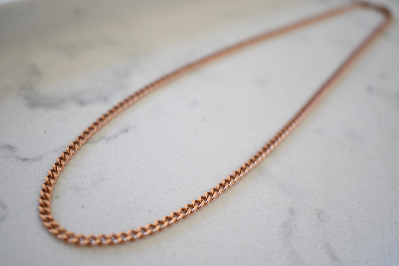 Keny Cuban Link Chain in Rose Gold Plating
