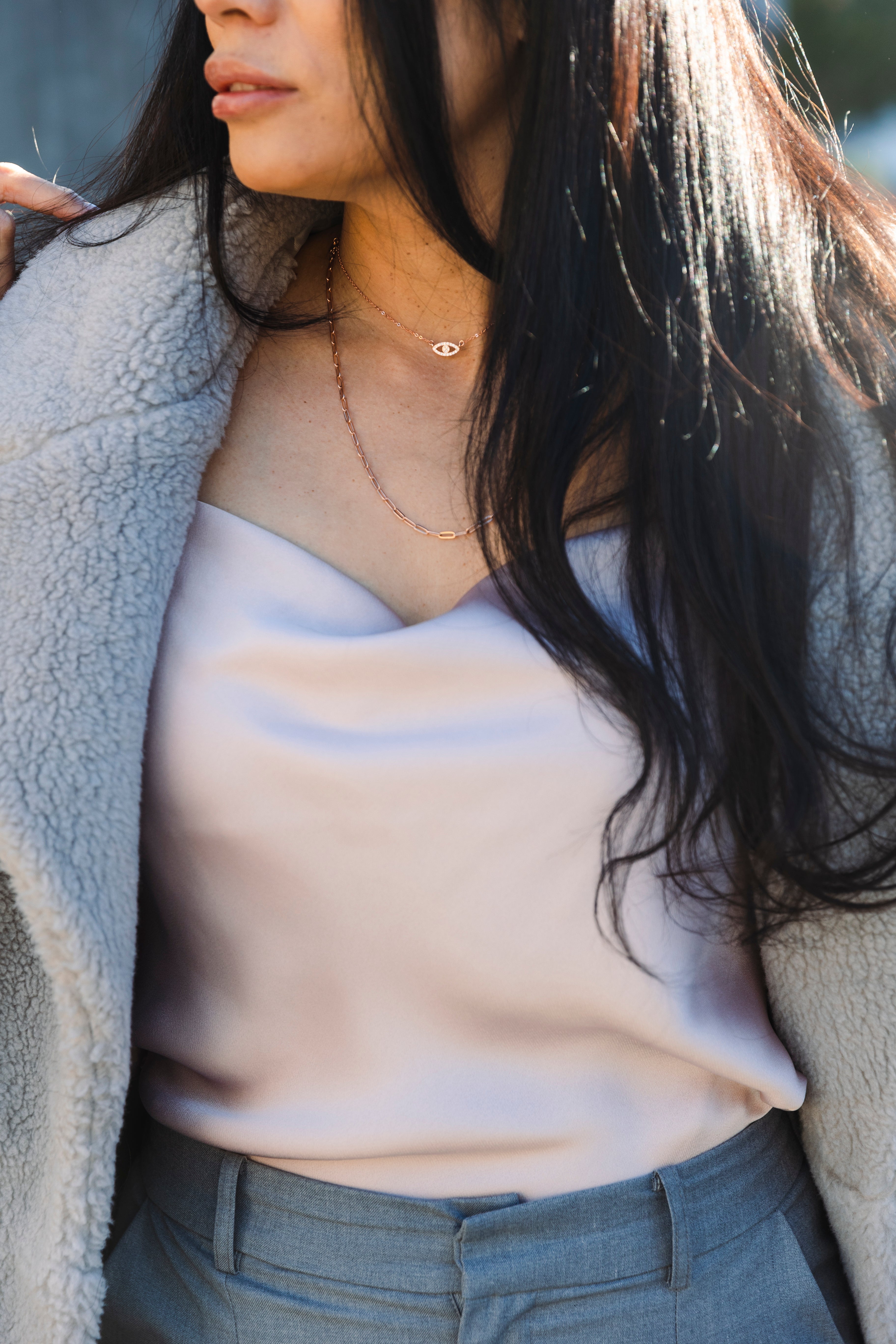 Maria Paperclip Chain in Rose Gold