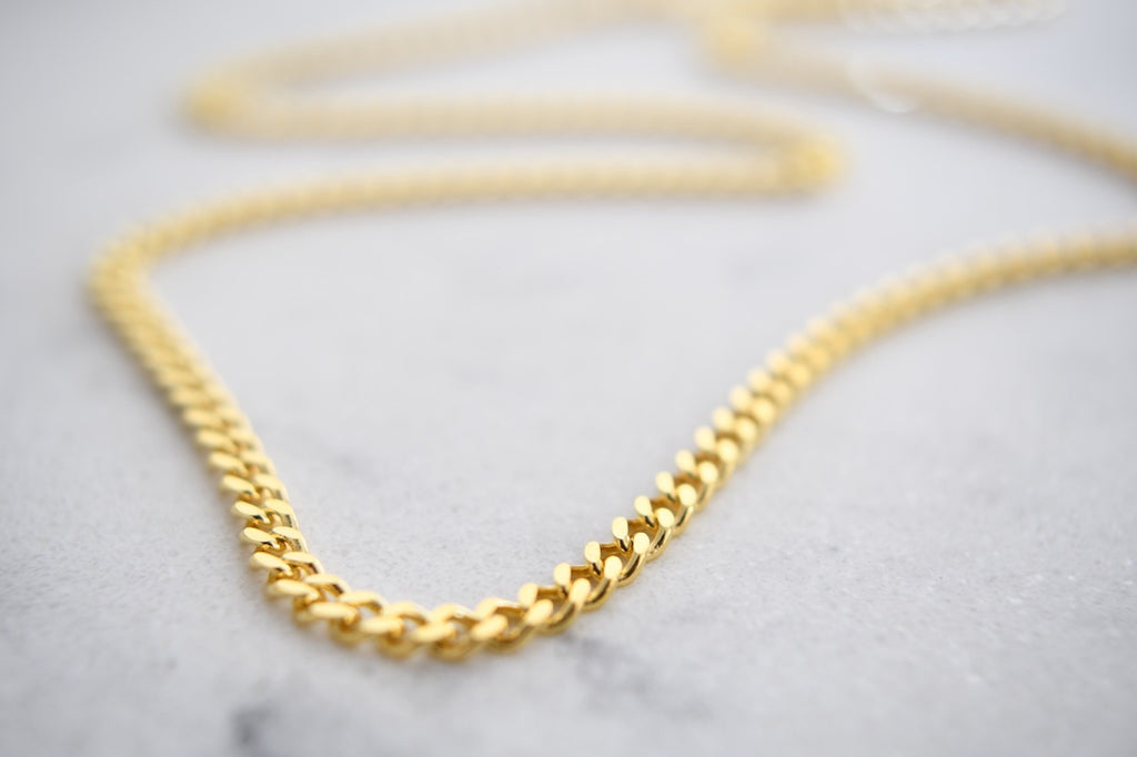 Farah Cuban Link Chain Necklace - Gold Plating - Oak & Luna